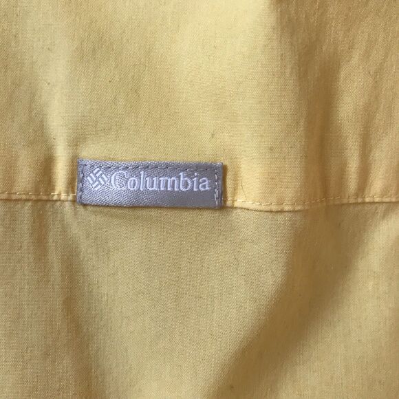 VTG Columbia Womens Size XL Yellow Sleeveless Button Up Shirt Top Tank Outdoor - Picture 5 of 9